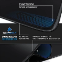 Titanwolf Übergröße Mauspad Gaming 1000x400mm - XXXL Mousepad groß mit Motiv - Tischunterlage Large Size - verbessert Präzision und Geschwindigke Titanwolf Übergröße Mauspad Gaming 1000x400mm - XXXL Mousepad groß mit Motiv - Tischunterlage Large Size - verbessert Präzision und Geschwindigke