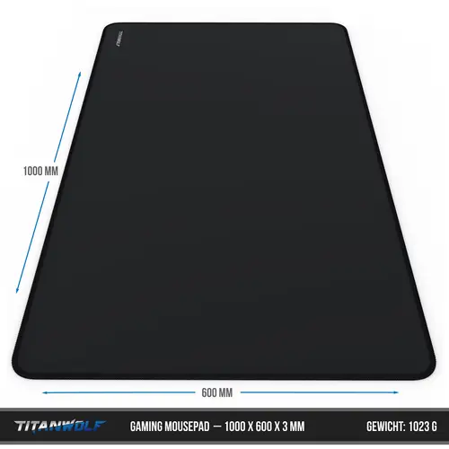 Titanwolf Übergröße Mauspad Gaming 1000x600mm - XXXL Mousepad groß mit Motiv - Tischunterlage Large Size - verbessert Präzision und Geschwindigke Titanwolf Übergröße Mauspad Gaming 1000x600mm - XXXL Mousepad groß mit Motiv - Tischunterlage Large Size - verbessert Präzision und Geschwindigke