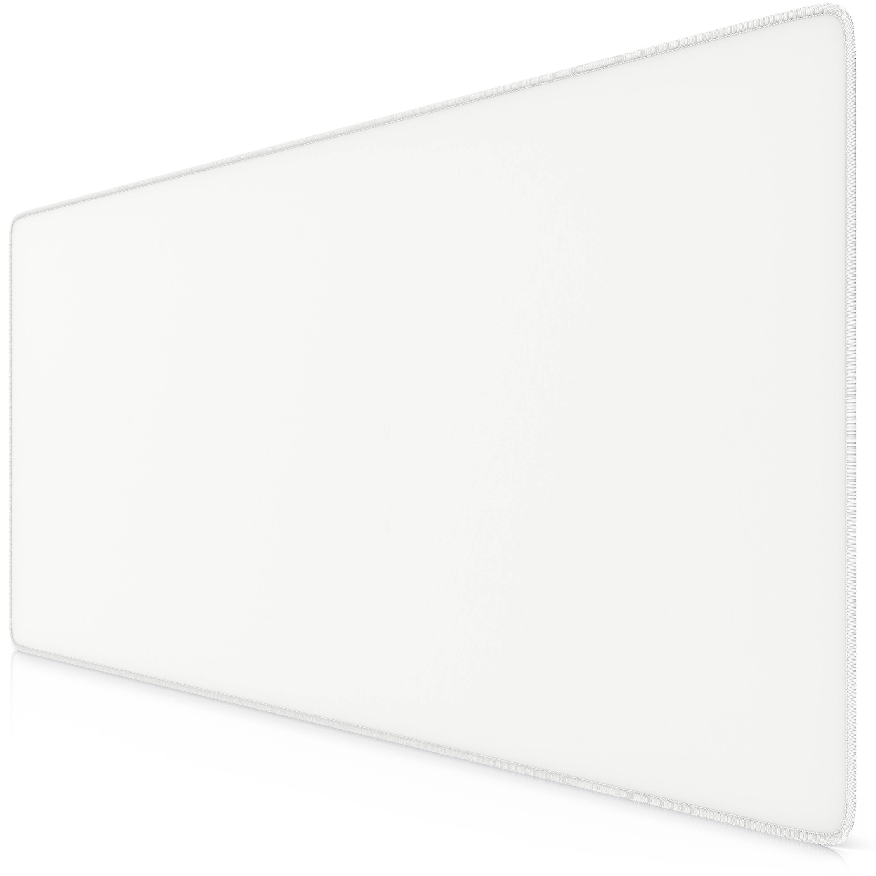 Titanwolf Gaming Mauspad XXL, glattes Stoffgewebe, Speed Mousepad 900 x 400mm große Fläche, weiß