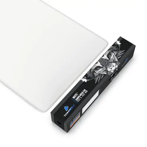 Titanwolf Gaming Mauspad XXL, glattes Stoffgewebe, Speed Mousepad 900 x 400mm große Fläche, weiß Titanwolf Gaming Mauspad XXL, glattes Stoffgewebe, Speed Mousepad 900 x 400mm große Fläche, weiß