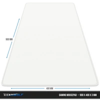 Titanwolf Gaming Mauspad XXL, glattes Stoffgewebe, Speed Mousepad 900 x 400mm große Fläche, weiß Titanwolf Gaming Mauspad XXL, glattes Stoffgewebe, Speed Mousepad 900 x 400mm große Fläche, weiß