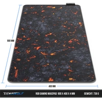 Titanwolf RGB Gaming Mauspad, Mousepad 900 x 400 mm, verbessert Präzision & Geschwindigkeit, Lavamotiv Titanwolf RGB Gaming Mauspad, Mousepad 900 x 400 mm, verbessert Präzision & Geschwindigkeit, Lavamotiv