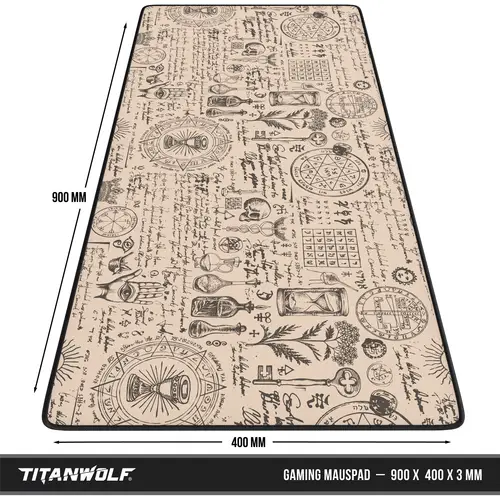 Titanwolf Gaming Mauspad, 900 x 400mm XXL Mousepad, verbessert Präzision & Geschwindigkeit, Alchemy Titanwolf Gaming Mauspad, 900 x 400mm XXL Mousepad, verbessert Präzision & Geschwindigkeit, Alchemy