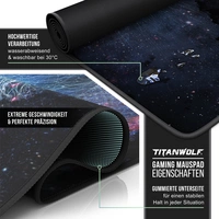 Titanwolf Gaming Mauspad, 900 x 400mm XXL Mousepad, verbessert Präzision & Geschwindigkeit, Galaxy Eye Titanwolf Gaming Mauspad, 900 x 400mm XXL Mousepad, verbessert Präzision & Geschwindigkeit, Galaxy Eye