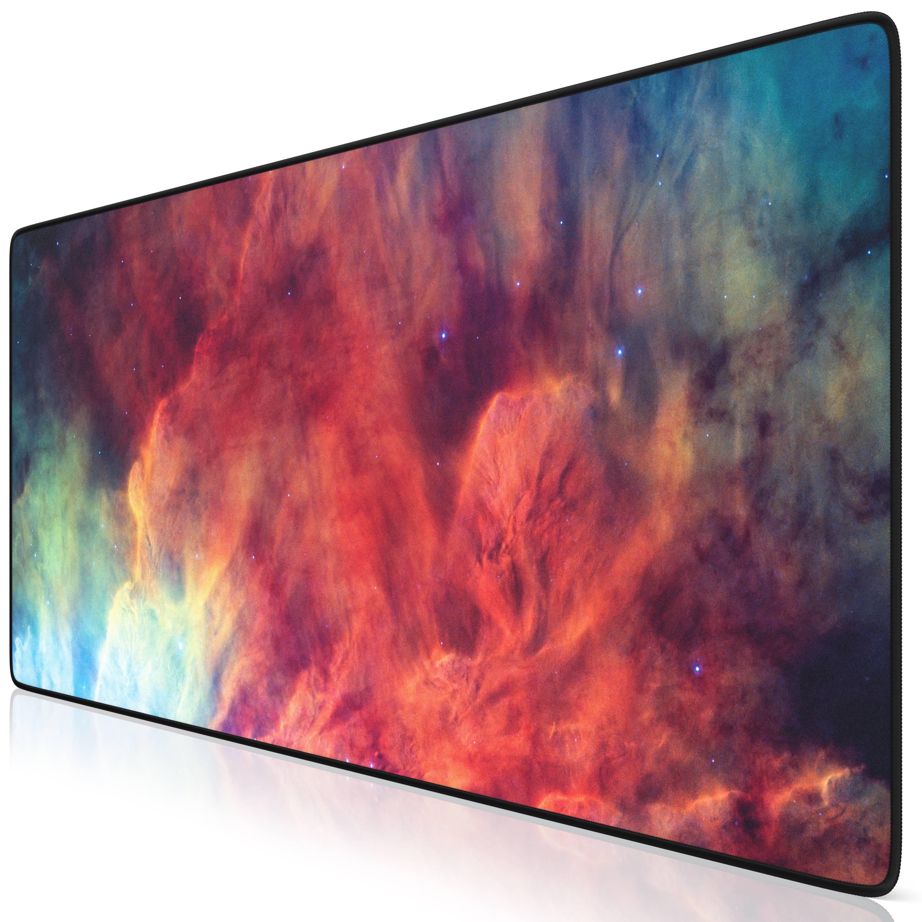 Titanwolf Gaming Mauspad, 900 x 400mm XXL Mousepad, verbessert Präzision & Geschwindigkeit, Lagoon Nebula