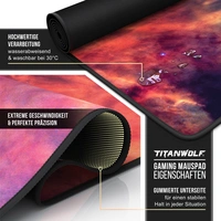 Titanwolf Gaming Mauspad, 900 x 400mm XXL Mousepad, verbessert Präzision & Geschwindigkeit, Lagoon Nebula Titanwolf Gaming Mauspad, 900 x 400mm XXL Mousepad, verbessert Präzision & Geschwindigkeit, Lagoon Nebula