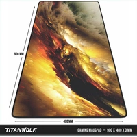 Titanwolf Gaming Mauspad, 900 x 400mm XXL Mousepad, verbessert Präzision & Geschwindigkeit, Golden Storm Titanwolf Gaming Mauspad, 900 x 400mm XXL Mousepad, verbessert Präzision & Geschwindigkeit, Golden Storm