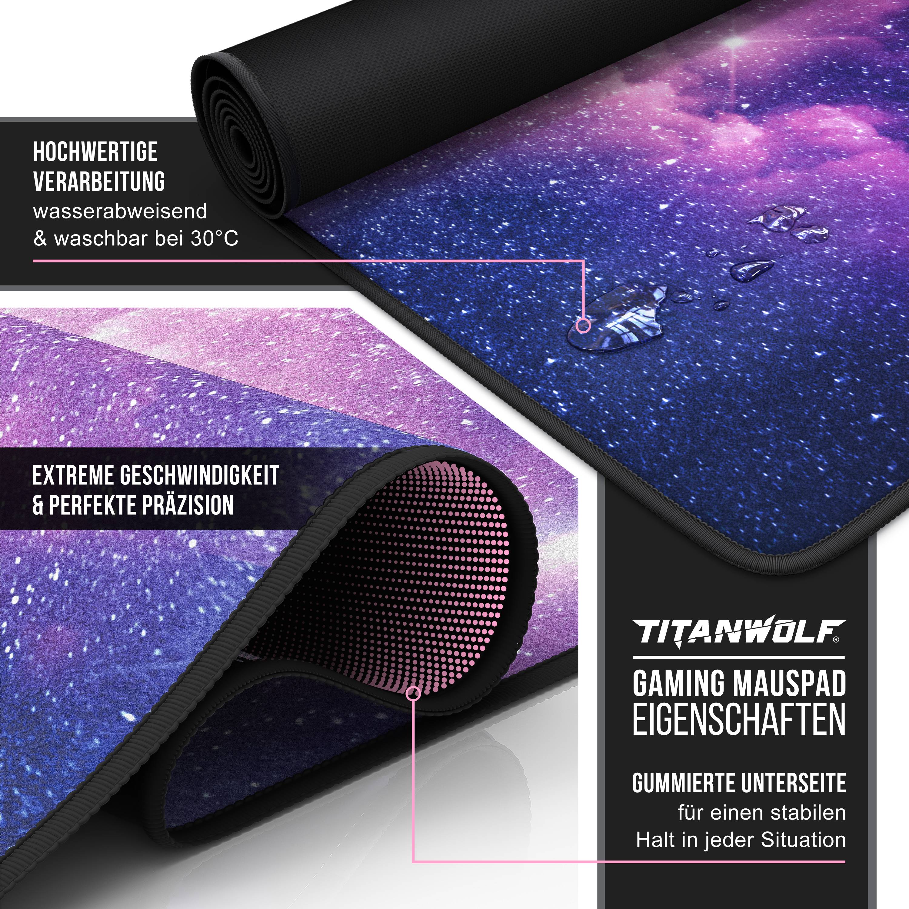 Titanwolf Gaming Mauspad, 900 x 400mm XXL Mousepad, verbessert Präzision & Geschwindigkeit, Unicorn