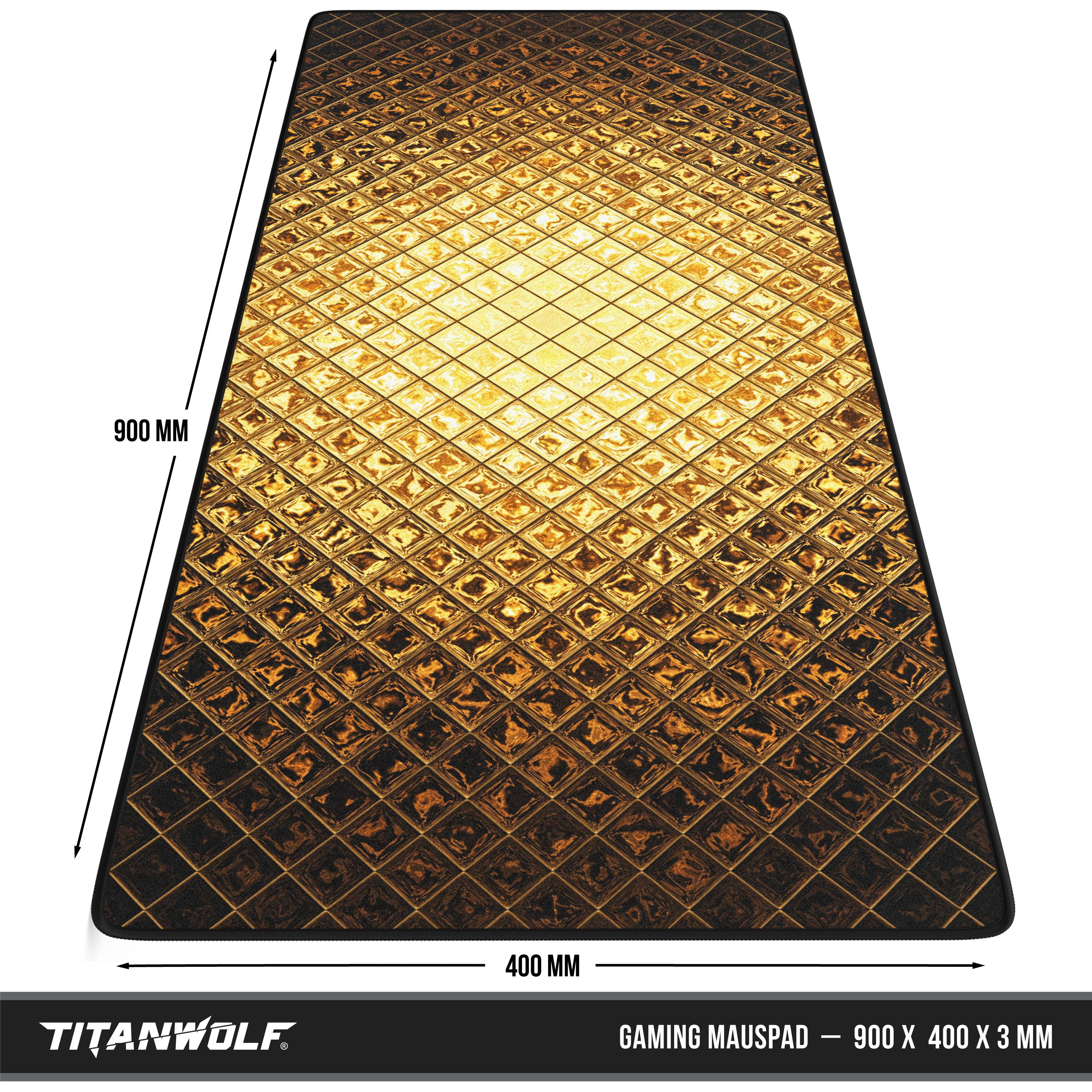 Titanwolf Gaming Mauspad, 900 x 400mm XXL Mousepad, verbessert Präzision & Geschwindigkeit, Luxus