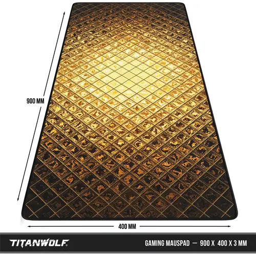 Titanwolf Gaming Mauspad, 900 x 400mm XXL Mousepad, verbessert Präzision & Geschwindigkeit, Luxus Titanwolf Gaming Mauspad, 900 x 400mm XXL Mousepad, verbessert Präzision & Geschwindigkeit, Luxus