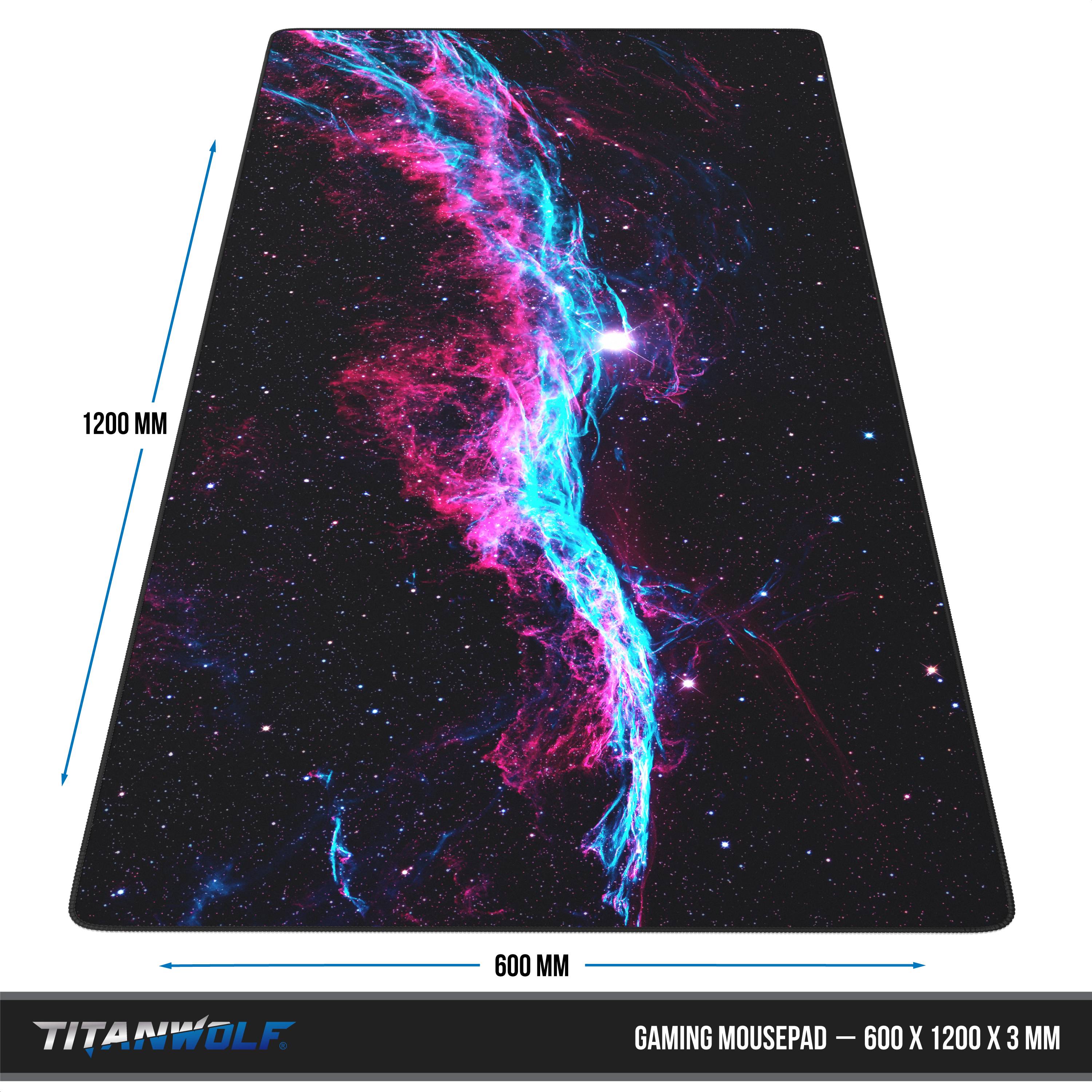 Titanwolf Gaming Mauspad, XXXL Speed Mousepad 1200 x 600 mm, Geschwindigkeit & Präzision, Galaxie Speed
