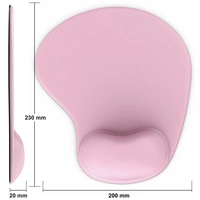 CSL Mauspad mit Gelkissen & Handgelenkauflage, Komfort Office Mousepad, hellrosa CSL Mauspad mit Gelkissen & Handgelenkauflage, Komfort Office Mousepad, hellrosa