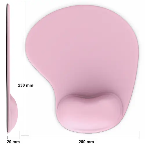 CSL Mauspad mit Gelkissen & Handgelenkauflage, Komfort Office Mousepad, hellrosa CSL Mauspad mit Gelkissen & Handgelenkauflage, Komfort Office Mousepad, hellrosa