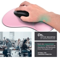 CSL Mauspad mit Gelkissen & Handgelenkauflage, Komfort Office Mousepad, hellrosa CSL Mauspad mit Gelkissen & Handgelenkauflage, Komfort Office Mousepad, hellrosa