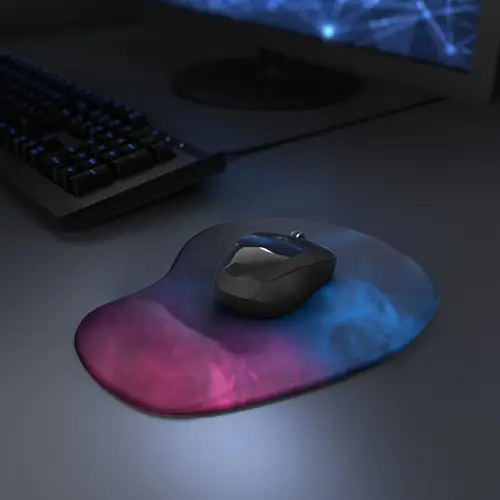 Titanwolf Gaming Mauspad mit ergonomischer Handgelenkauflage, Office Mousepad mit Gelpolster, Farbiger Rauch Titanwolf Gaming Mauspad mit ergonomischer Handgelenkauflage, Office Mousepad mit Gelpolster, Farbiger Rauch