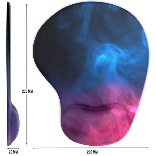 Titanwolf Gaming Mauspad mit ergonomischer Handgelenkauflage, Office Mousepad mit Gelpolster, Farbiger Rauch Titanwolf Gaming Mauspad mit ergonomischer Handgelenkauflage, Office Mousepad mit Gelpolster, Farbiger Rauch