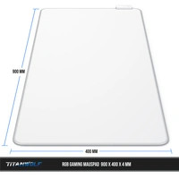 TITANWOLF - RGB Gaming Mauspad - LED Schreibtischunterlage - 900x400 mm Übergröße - XXL Mousepad - LED Multi Color - 11 Beleuchtungs-Modi TITANWOLF - RGB Gaming Mauspad - LED Schreibtischunterlage - 900x400 mm Übergröße - XXL Mousepad - LED Multi Color - 11 Beleuchtungs-Modi