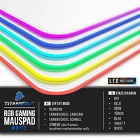 TITANWOLF - RGB Gaming Mauspad - LED Schreibtischunterlage - 900x400 mm Übergröße - XXL Mousepad - LED Multi Color - 11 Beleuchtungs-Modi TITANWOLF - RGB Gaming Mauspad - LED Schreibtischunterlage - 900x400 mm Übergröße - XXL Mousepad - LED Multi Color - 11 Beleuchtungs-Modi