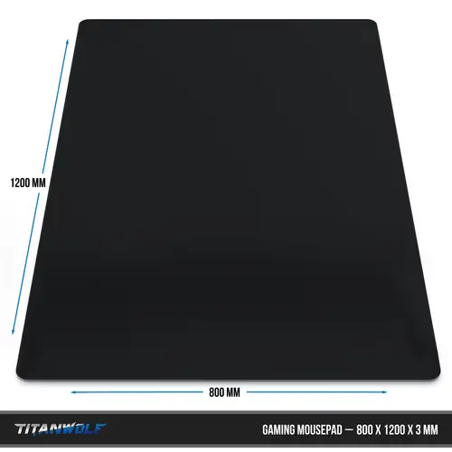 Titanwolf - XXXL Übergröße Mauspad 1200 x 800 mm - XXXL Großformat - Schreibtischunterlage - gummierte Rückseite - rutschfest und abwaschbar - Ga Titanwolf - XXXL Übergröße Mauspad 1200 x 800 mm - XXXL Großformat - Schreibtischunterlage - gummierte Rückseite - rutschfest und abwaschbar - Ga