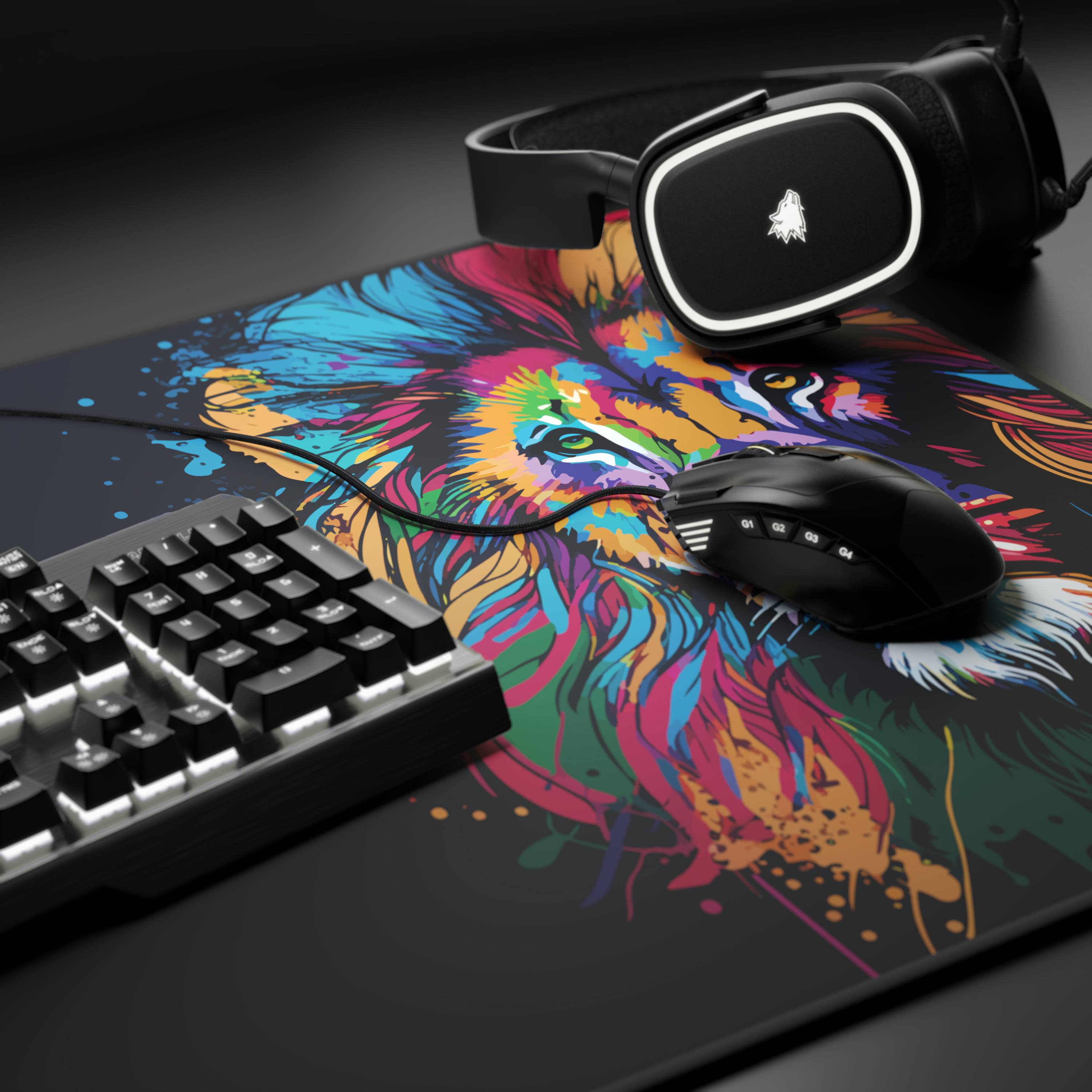 Titanwolf XXL Speed Gaming Mauspad Titanwolf Schwarz 900 x 400mm, XXL Mousepad, Tischunterlage Large Size, verbessert Präzision und Geschwindigkeit
