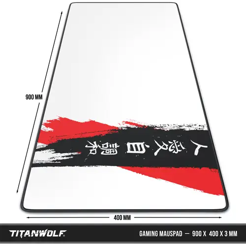 Titanwolf XXL Speed Gaming Mauspad Titanwolf Schwarz 900 x 400mm, XXL Mousepad, Tischunterlage Large Size, verbessert Präzision und Geschwindigkeit Titanwolf XXL Speed Gaming Mauspad Titanwolf Schwarz 900 x 400mm, XXL Mousepad, Tischunterlage Large Size, verbessert Präzision und Geschwindigkeit