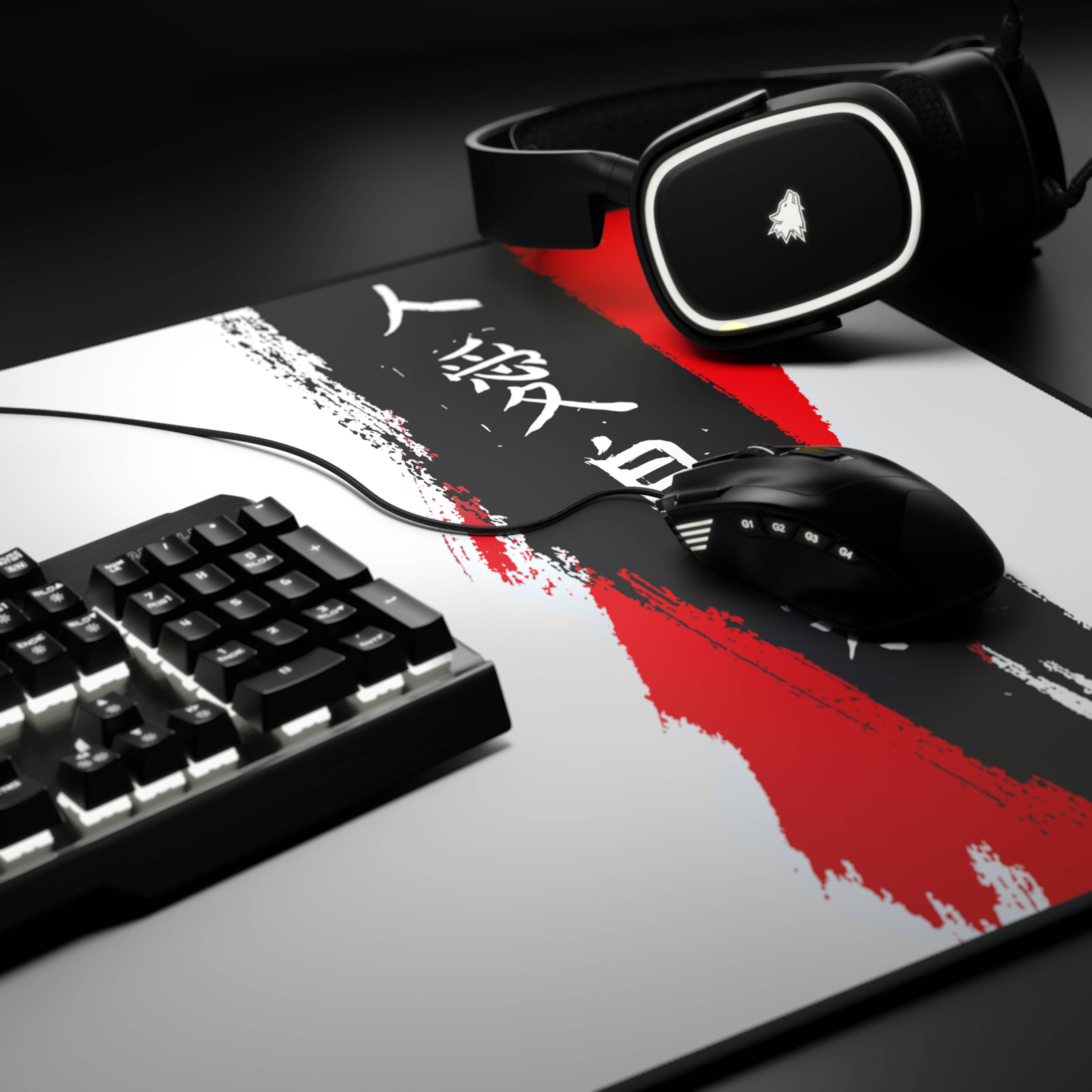 Titanwolf XXL Speed Gaming Mauspad Titanwolf Schwarz 900 x 400mm, XXL Mousepad, Tischunterlage Large Size, verbessert Präzision und Geschwindigkeit