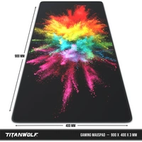 Titanwolf XXL Speed Gaming Mauspad Titanwolf Schwarz 900 x 400mm, XXL Mousepad, Tischunterlage Large Size, verbessert Präzision und Geschwindigkeit Titanwolf XXL Speed Gaming Mauspad Titanwolf Schwarz 900 x 400mm, XXL Mousepad, Tischunterlage Large Size, verbessert Präzision und Geschwindigkeit