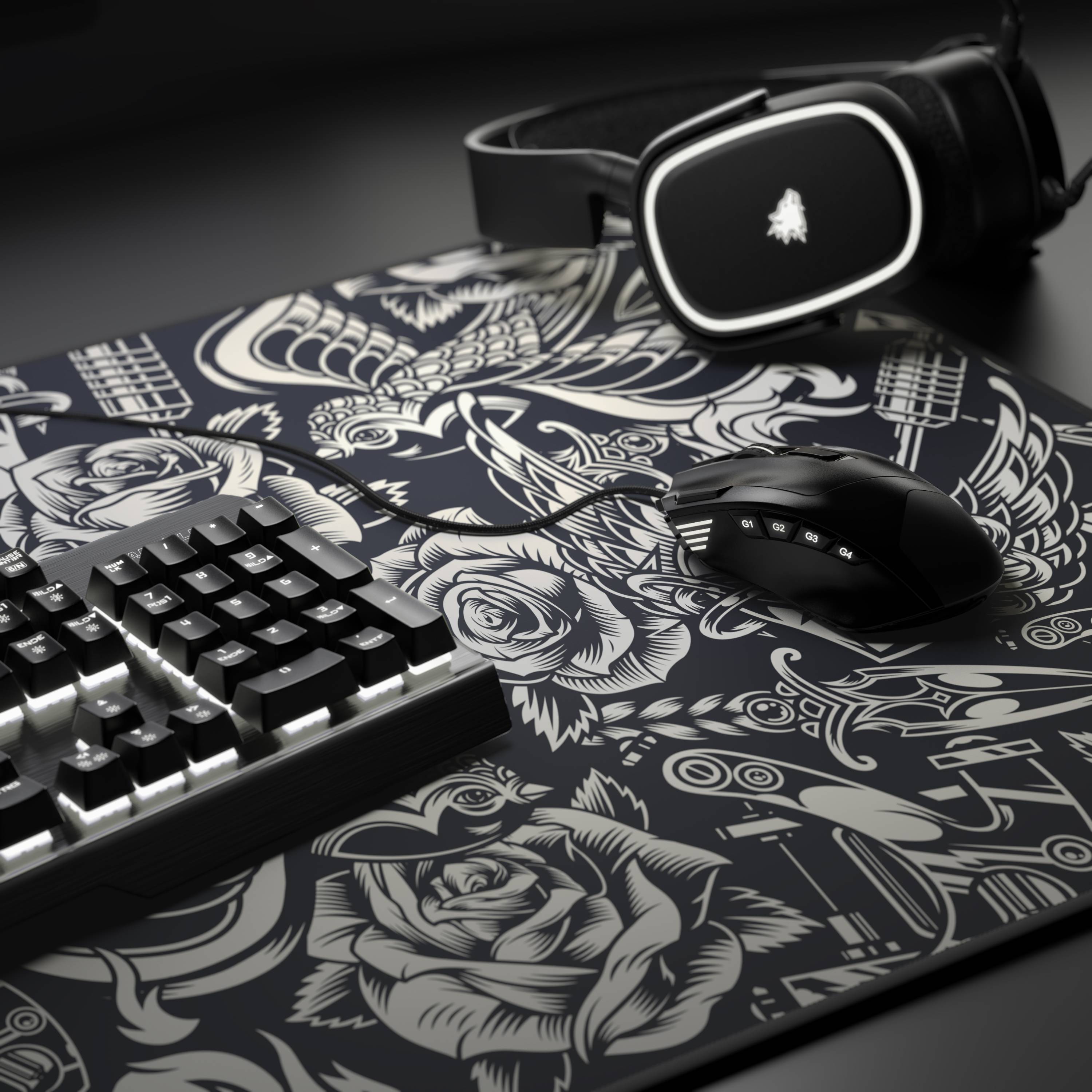 Titanwolf XXL Speed Gaming Mauspad Titanwolf Schwarz 900 x 400mm, XXL Mousepad, Tischunterlage Large Size, verbessert Präzision und Geschwindigkeit