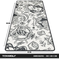 Titanwolf XXL Speed Gaming Mauspad Titanwolf Schwarz 900 x 400mm, XXL Mousepad, Tischunterlage Large Size, verbessert Präzision und Geschwindigkeit Titanwolf XXL Speed Gaming Mauspad Titanwolf Schwarz 900 x 400mm, XXL Mousepad, Tischunterlage Large Size, verbessert Präzision und Geschwindigkeit