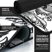 Titanwolf XXL Speed Gaming Mauspad Titanwolf Schwarz 900 x 400mm, XXL Mousepad, Tischunterlage Large Size, verbessert Präzision und Geschwindigkeit Titanwolf XXL Speed Gaming Mauspad Titanwolf Schwarz 900 x 400mm, XXL Mousepad, Tischunterlage Large Size, verbessert Präzision und Geschwindigkeit