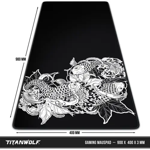Titanwolf XXL Speed Gaming Mauspad Titanwolf Schwarz 900 x 400mm, XXL Mousepad, Tischunterlage Large Size, verbessert Präzision und Geschwindigkeit Titanwolf XXL Speed Gaming Mauspad Titanwolf Schwarz 900 x 400mm, XXL Mousepad, Tischunterlage Large Size, verbessert Präzision und Geschwindigkeit