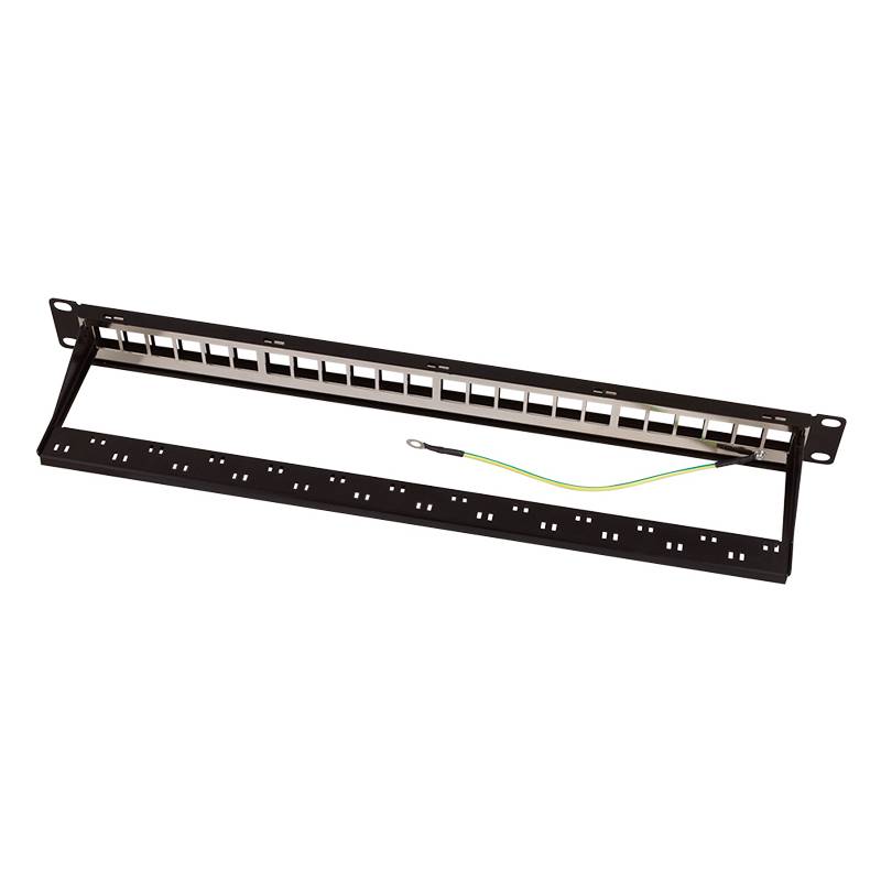 LogiLink 19" Keystone Patch Panel, 24 Port, geschirmt