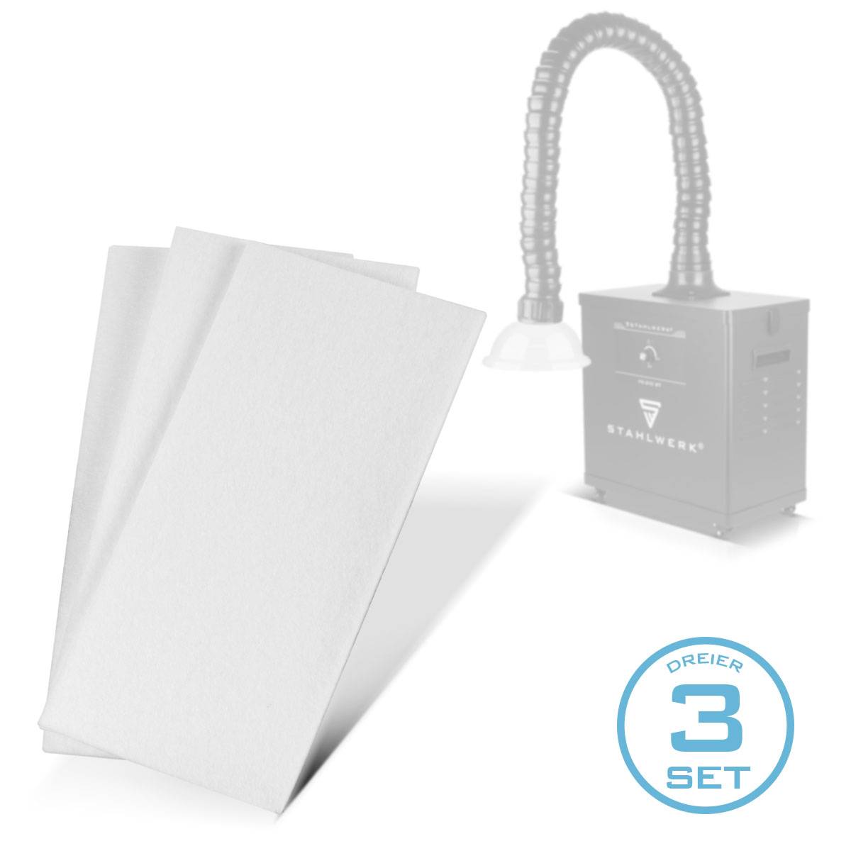 STAHLWERK 3er Set Vorfilter für Rauchabsaugung FE-210 ST Ersatzfilter