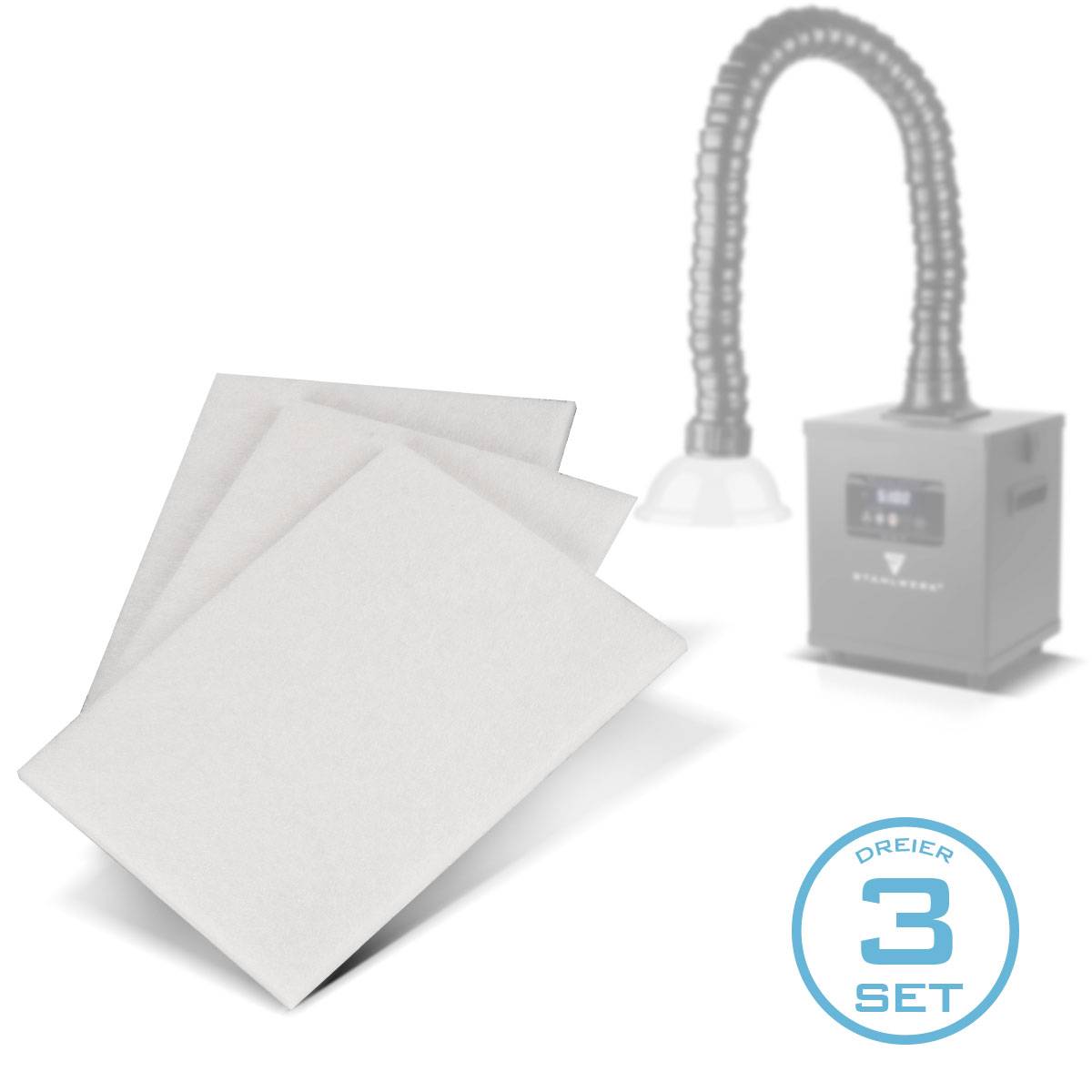 STAHLWERK 3er Set Vorfilter für Rauchabsaugung FE-150 ST Ersatzfilter