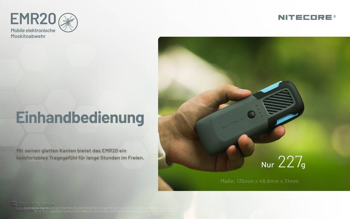 Nitecore Mückenabwehr EMR40 ca. 5 Meter Schutzzone