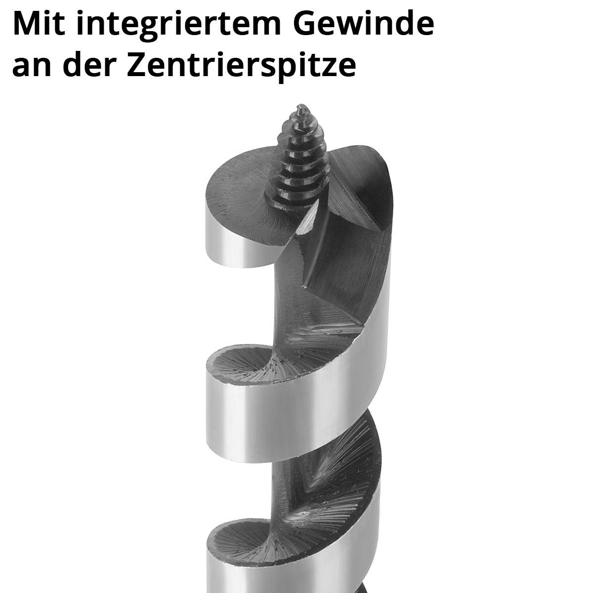 STAHLWERK Holz-Schlangenbohrer 6er Set 6 / 8 / 10 / 12 / 16 / 25 mm Spiralbohrer