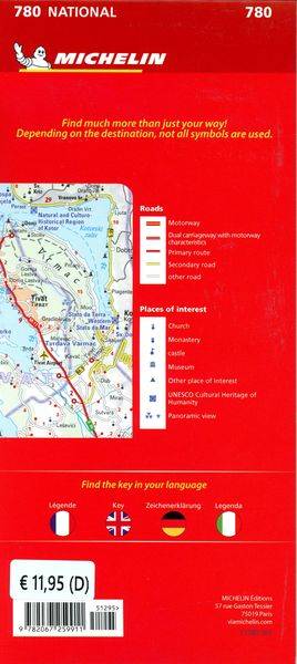 Montenegro - Michelin National Map 780