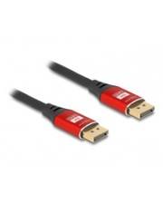 Delock DisplayPort Kabel 8K 60 Hz 1 m rot Metall 1 m Schwarz Rot