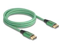 DELOCK - DisplayPort Kabel 16K 60 Hz 2 m grün Metall