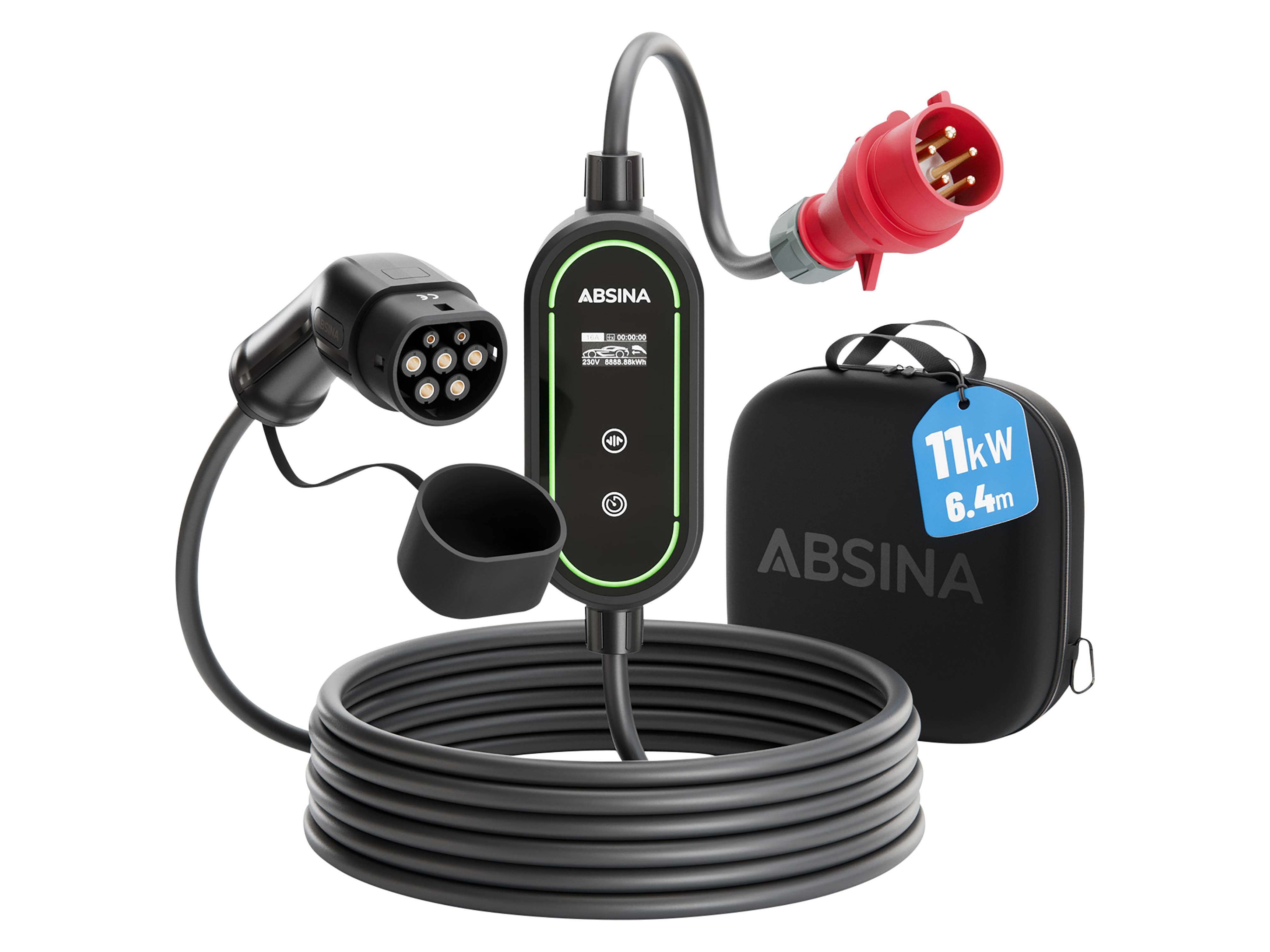 ABSINA mobile Wallbox, Mode 2, 16 A, 11 kW, CEE