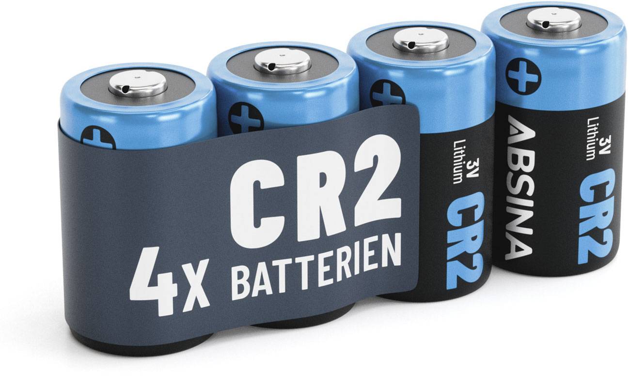 4x Absina CR2 Lithium Batterie 3V 800mAh (4er Blister)