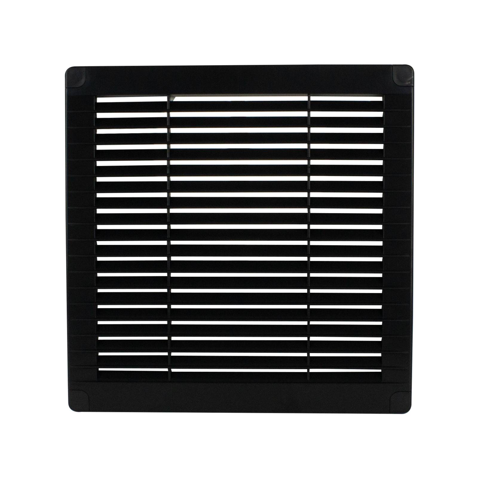 VONlIS® Lüftungsgitter Abluftgitter Lamellengitter Kunststoff eckig anthrazit/graphit 200 x 200 mm