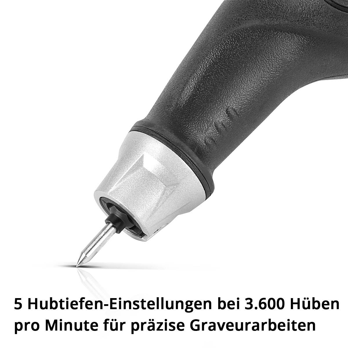 STAHLWERK Gravurmaschine GM-3600 ST mit 24 W elektrischer Gravierer Gravurstift