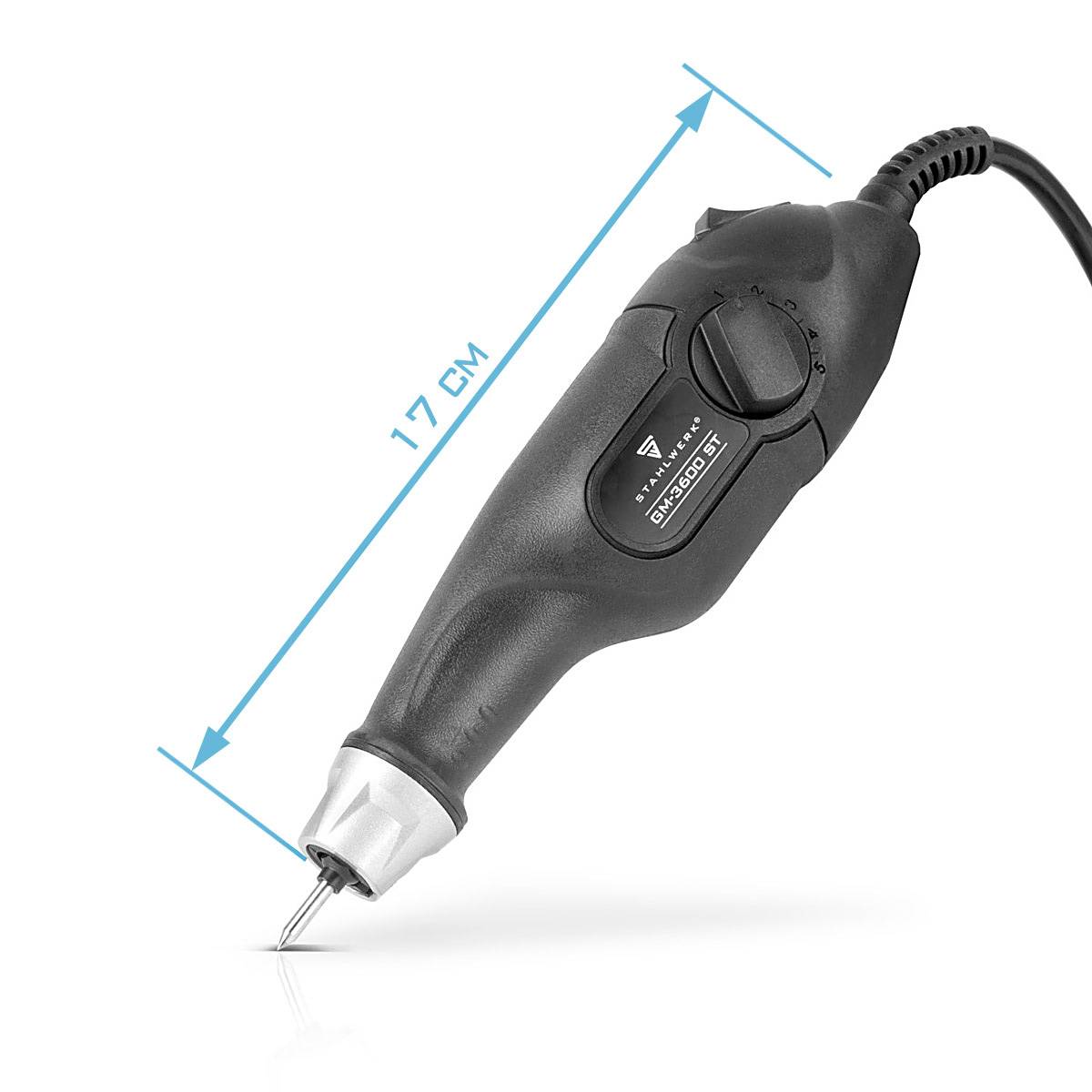 STAHLWERK Gravurmaschine GM-3600 ST mit 24 W elektrischer Gravierer Gravurstift