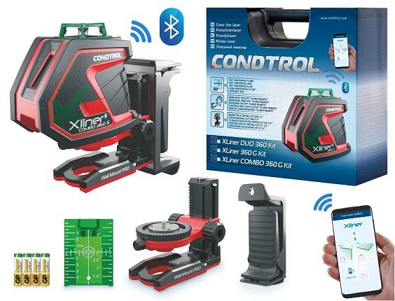 360° -Kreuzlinienlaser + Punktlaser Xliner Combo 360G Kit