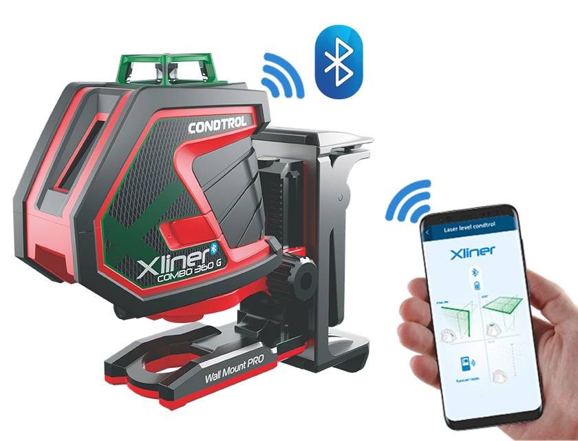 360° -Kreuzlinienlaser + Punktlaser Xliner Combo 360G Kit