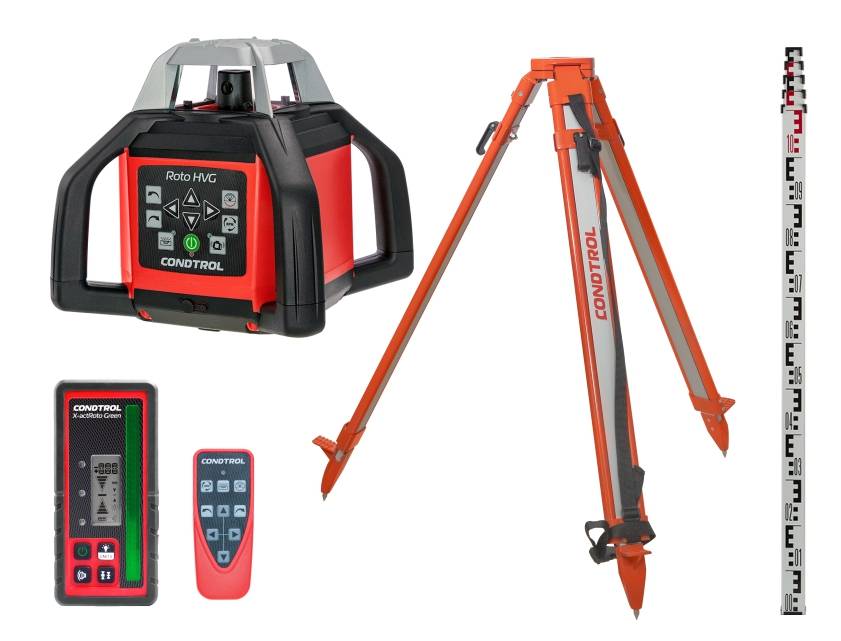 Horizontaler & vertikaler Rotationslaser mit GRÜNEM Laserstrahl Roto HVG set