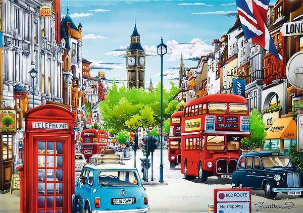 Trefl - Puzzle - London Street, 1000 Teile