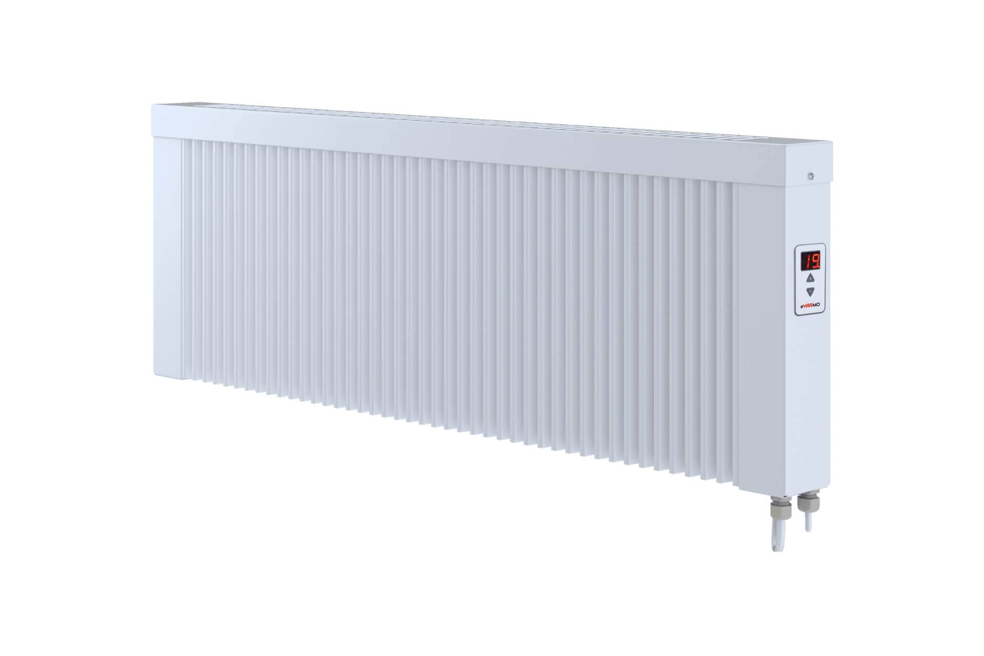 Elektroheizung areo direct base niedrige Flächenspeicherheizung 1200 Watt - simples Thermostat - Appsteuerung ohne Zusatzhardware möglich - von eVA