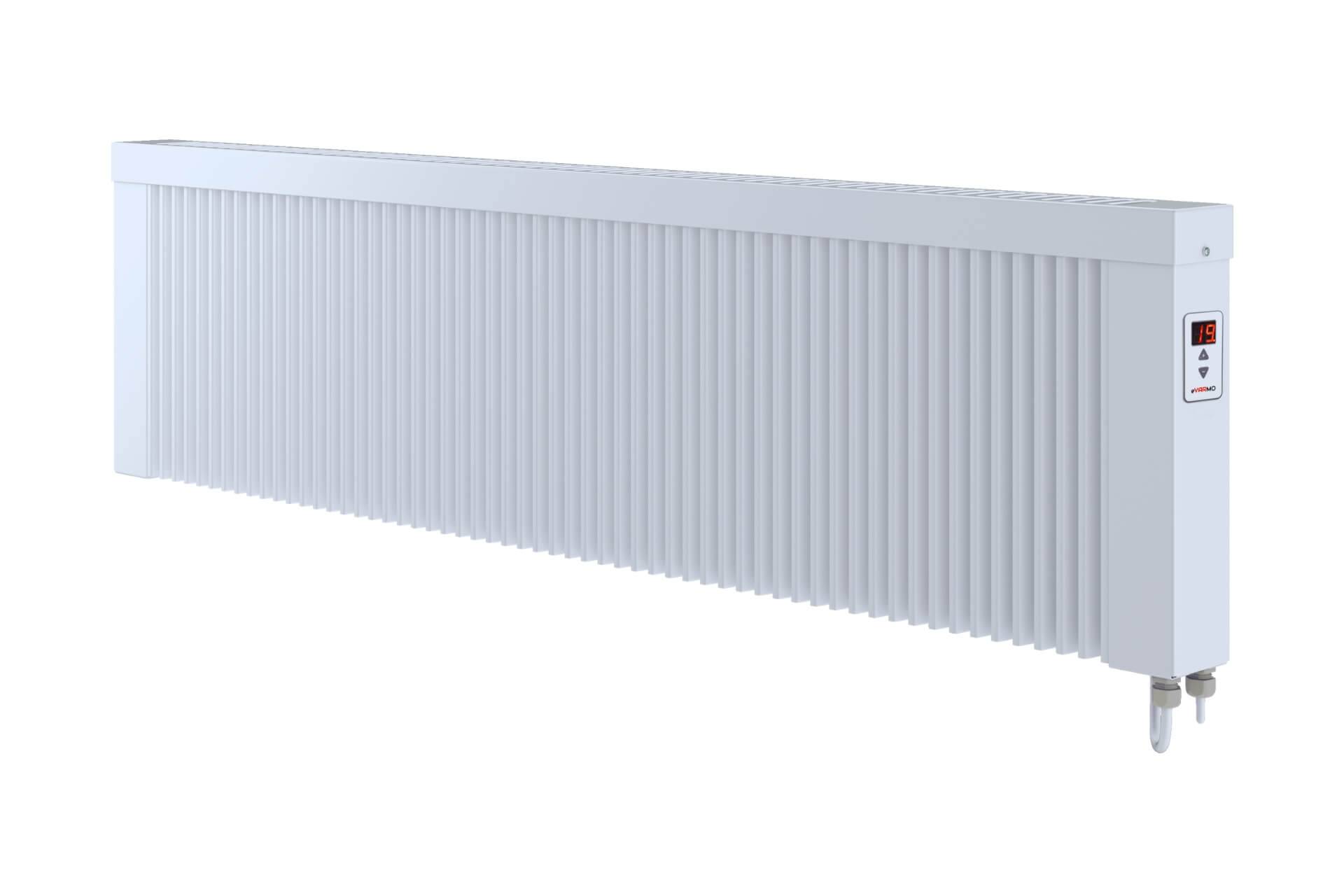 Elektroheizung areo direct base niedrige Flächenspeicherheizung 1600 Watt - simples Thermostat - Appsteuerung ohne Zusatzhardware möglich von eVARM